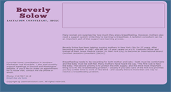 Desktop Screenshot of bevsolow.com